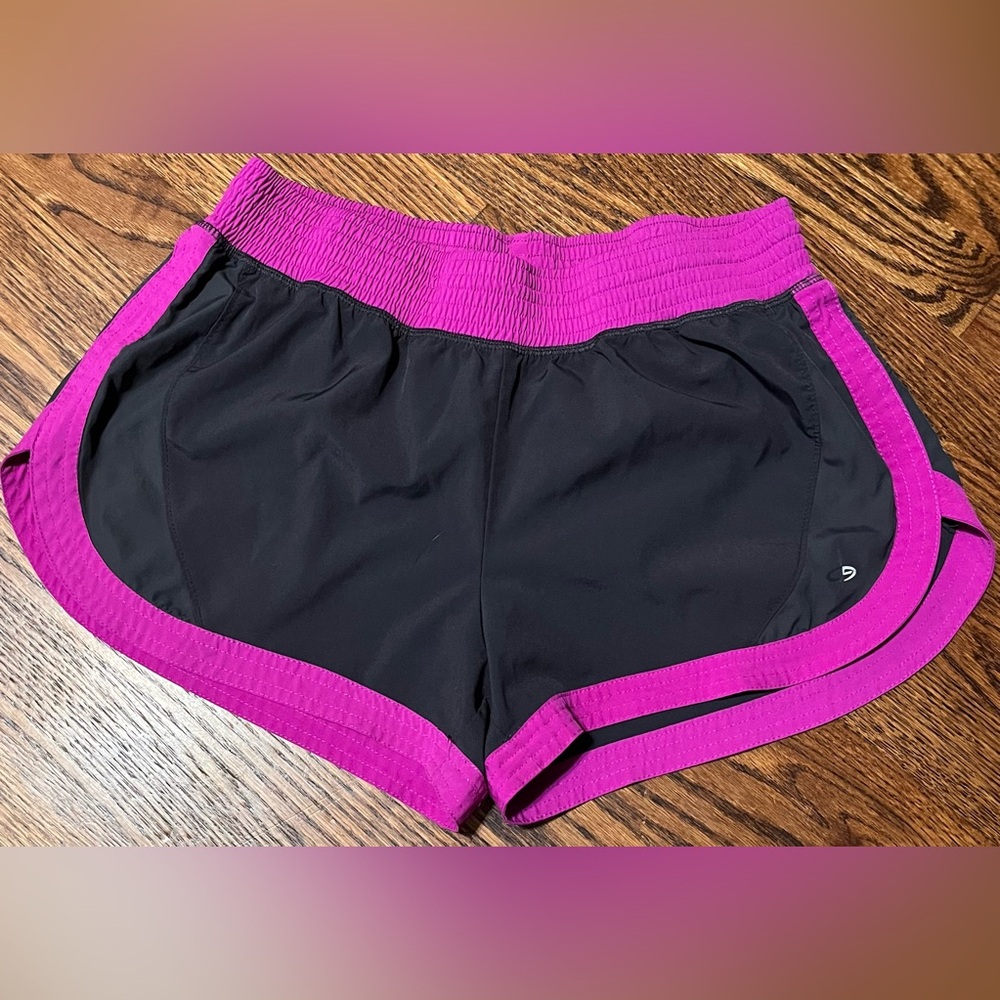 Champion Black Shorts with Magenta Trim